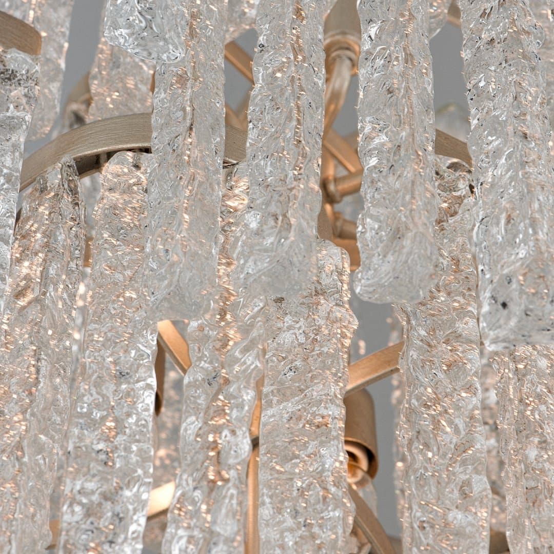 Mont Blanc 13 Light Chandelier in Silver Leaf - HER Home Design Boutique